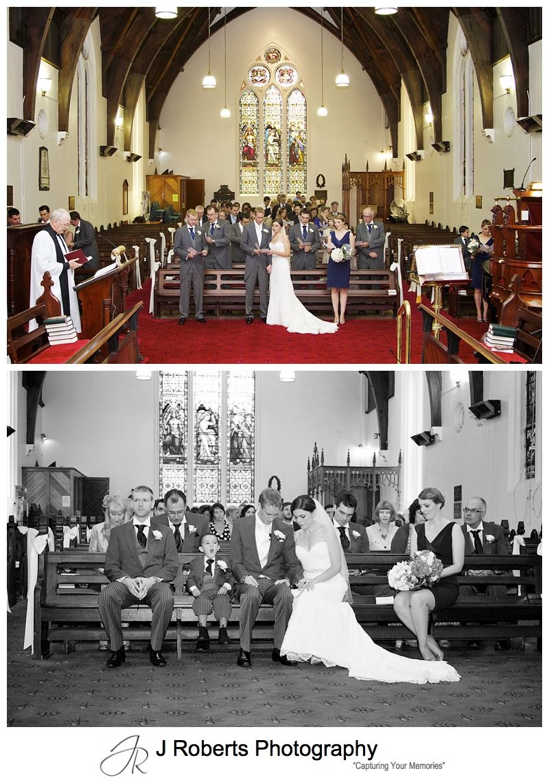 Wedding Ceremony at Christ Church Lavender Bay - sydney wedding photography